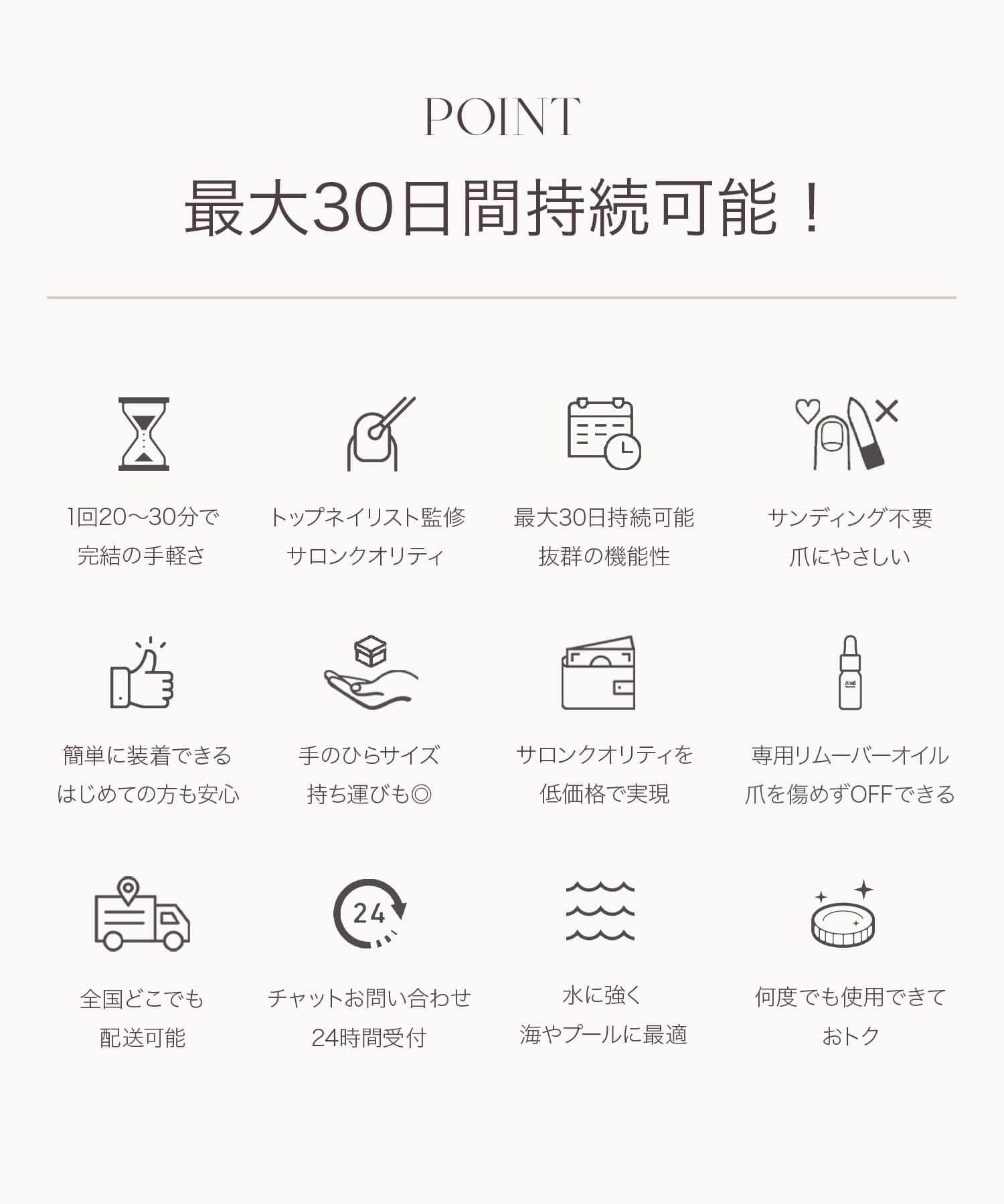 【特別価格64%OFF】ネイルチップ最大30日間持続できるSTARTER SET