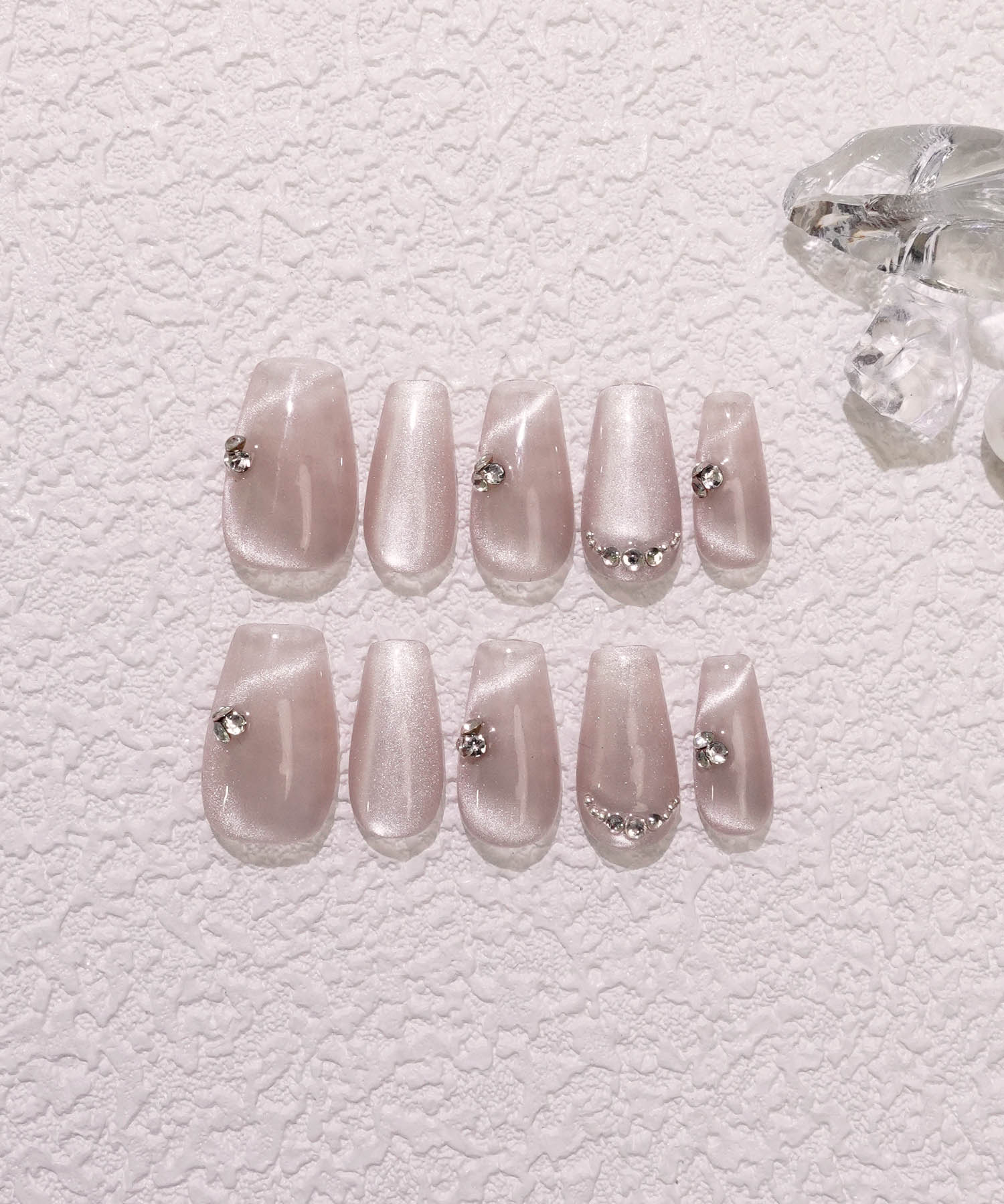 【当日発送】水光ネイルマグネットVカットバレリーナネイルチップ