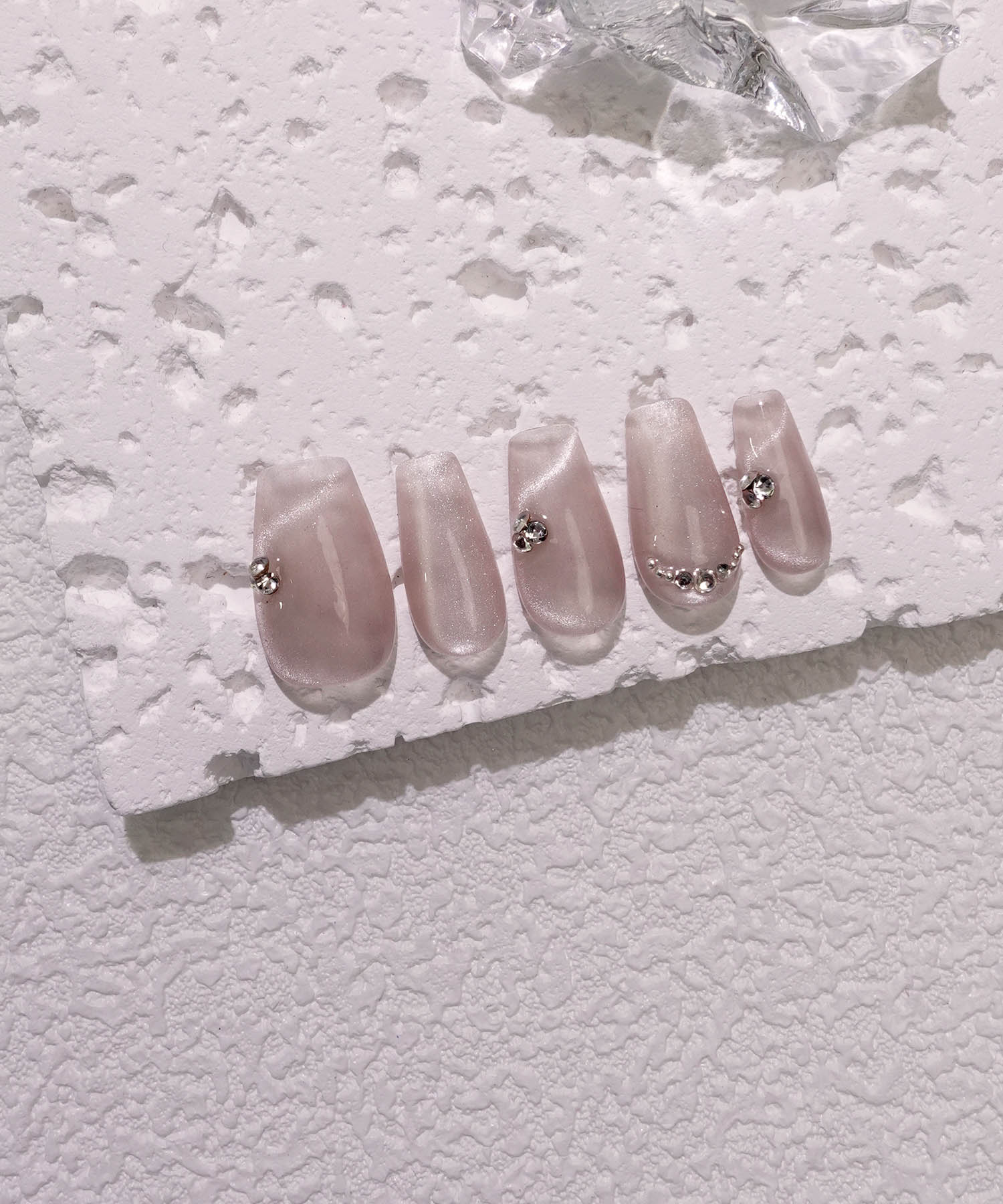 【当日発送】水光ネイルマグネットVカットバレリーナネイルチップ