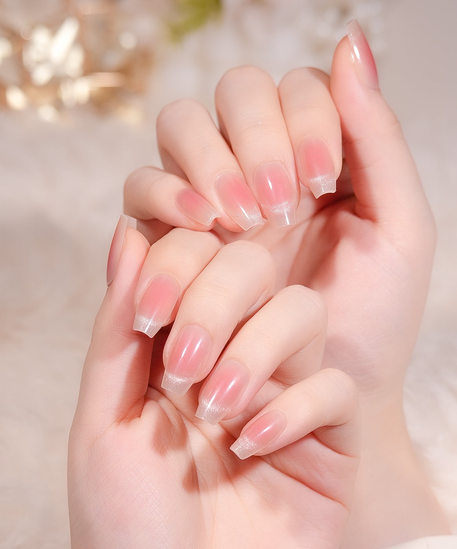 【当日発送】水光ネイルピンクチークマグネットフレンチワンホンバレリーナネイルチップ