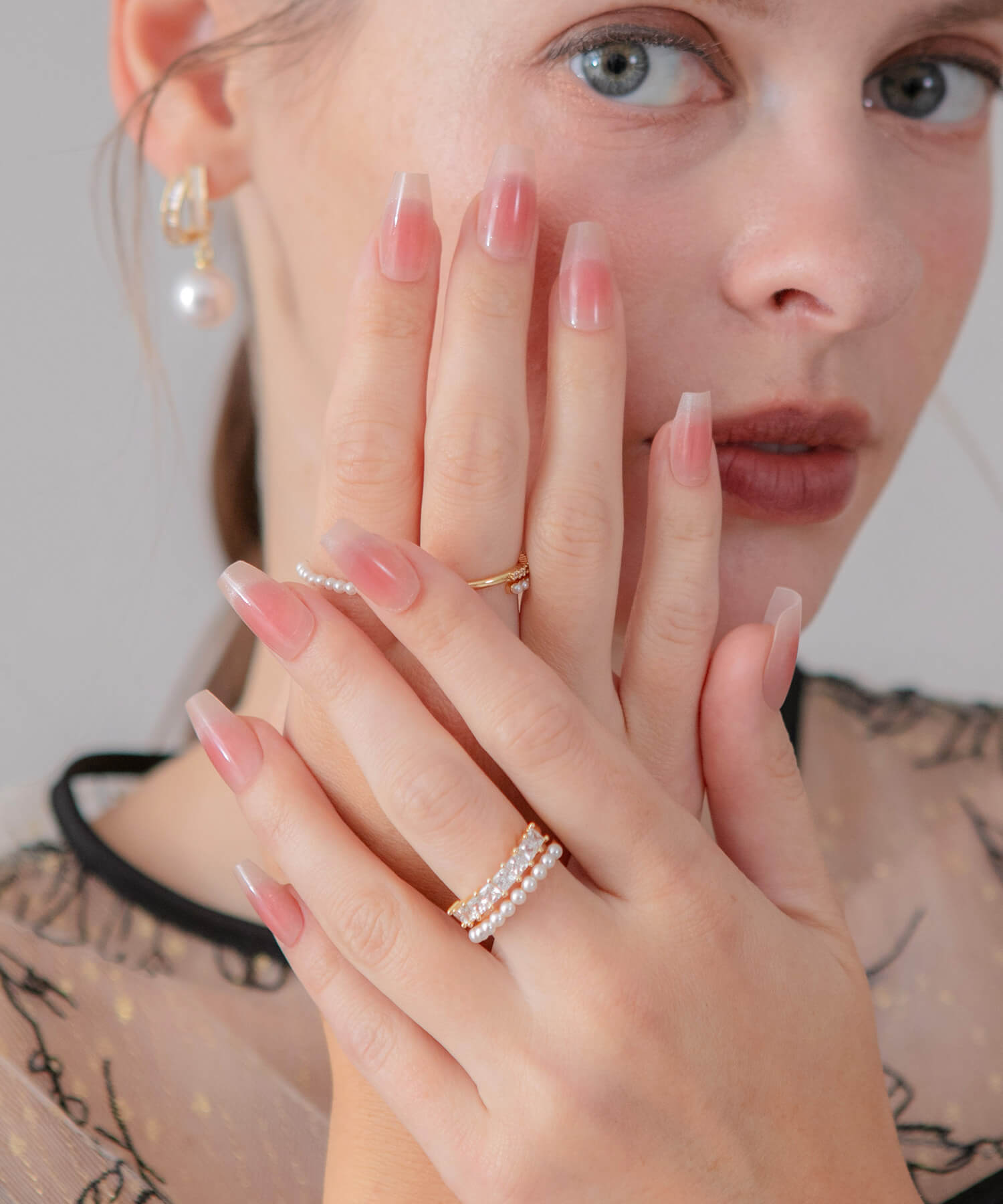 【当日発送】水光ネイルピンクチークマグネットフレンチワンホンバレリーナネイルチップ