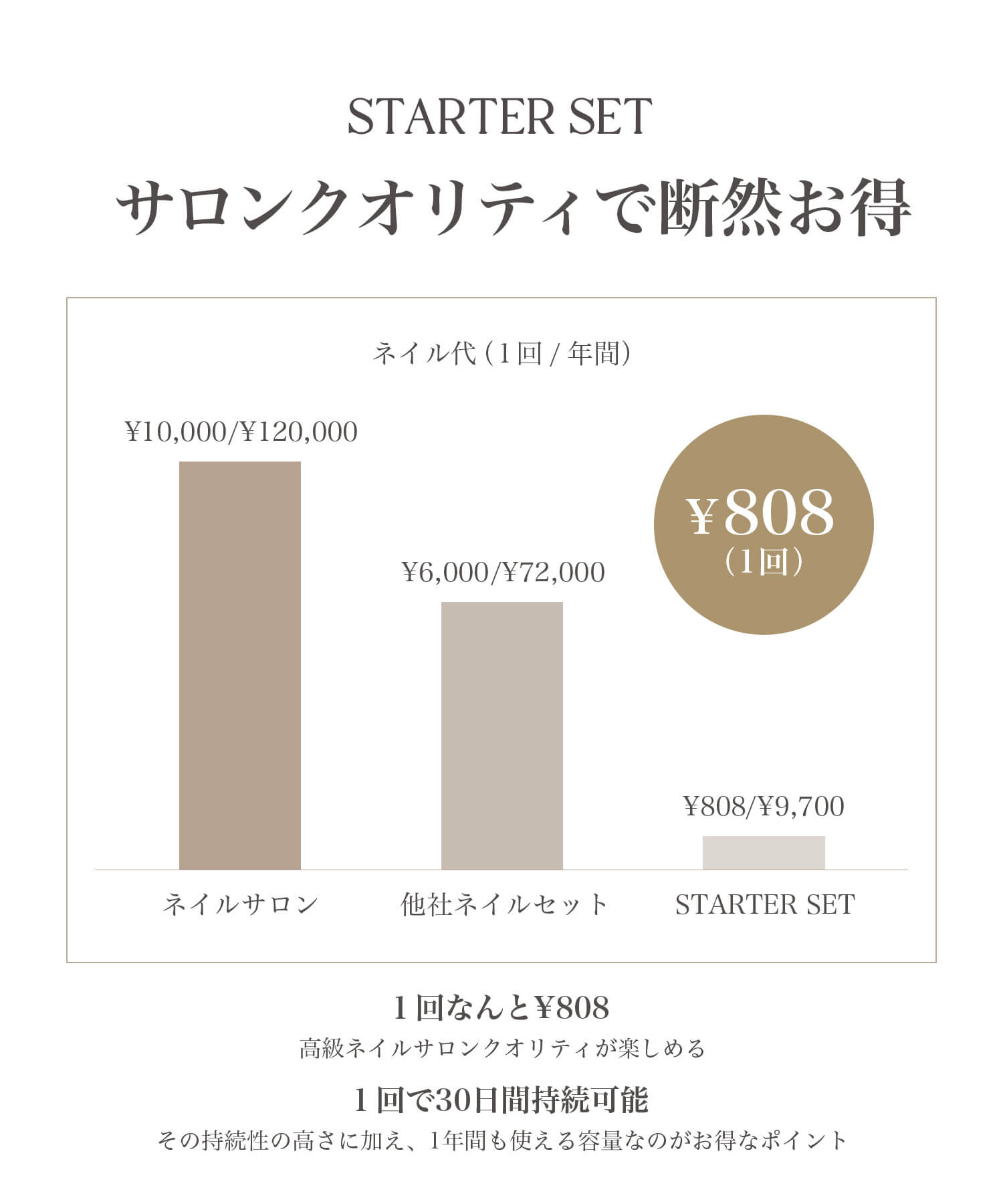 【特別価格64%OFF】ネイルチップ最大30日間持続できるSTARTER SET