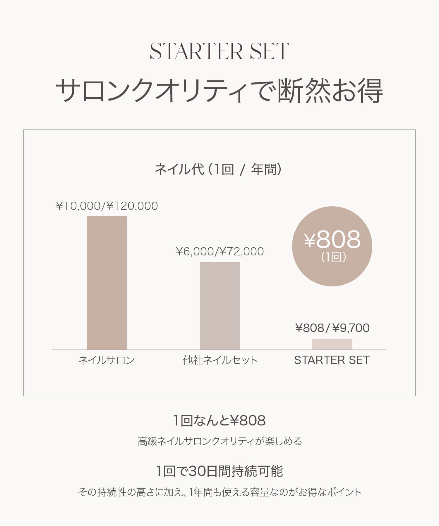 【特別価格64%OFF】ネイルチップ最大30日間持続できるSTARTER SET