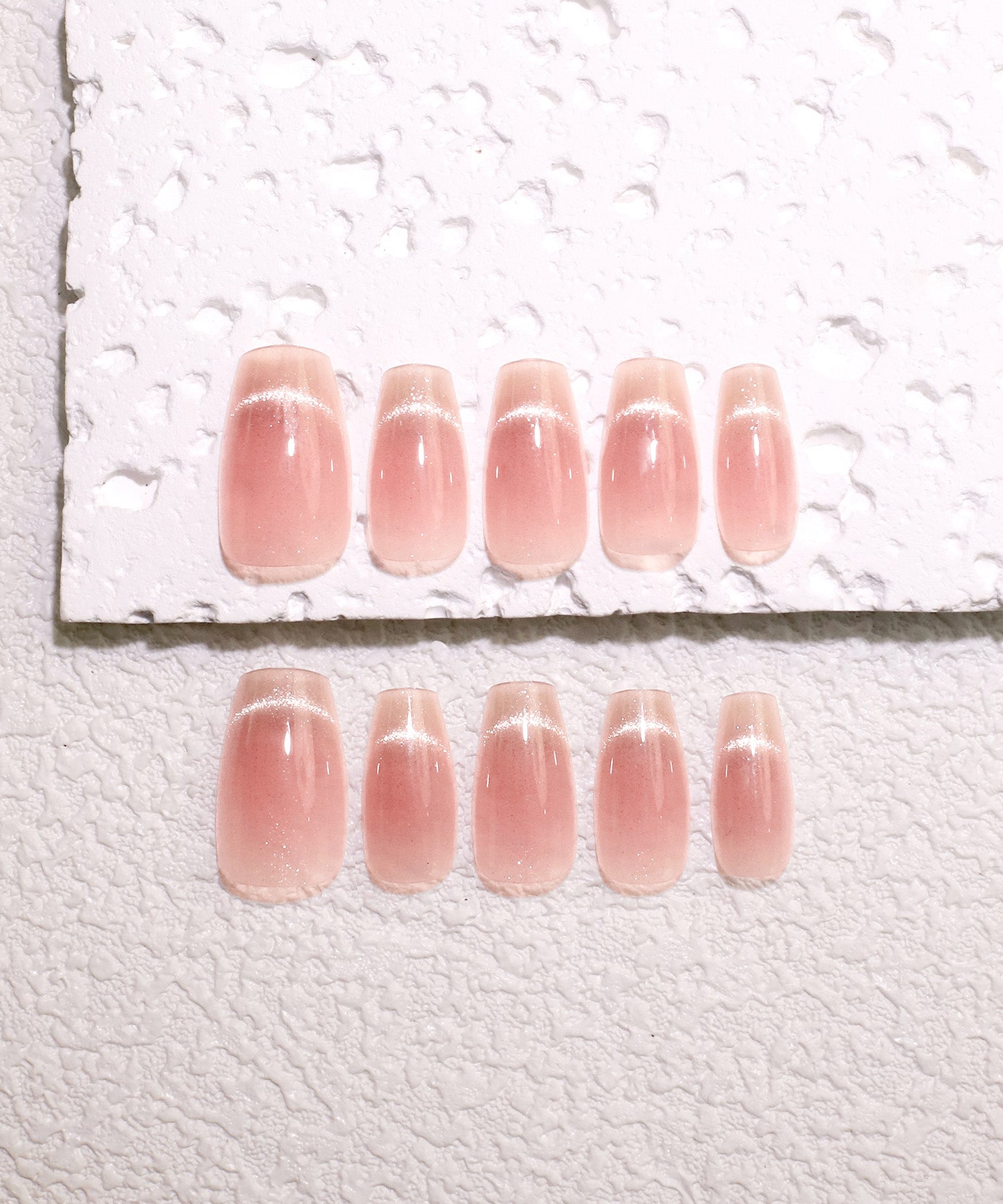 【当日発送】水光ネイルピンクチークマグネットフレンチワンホンバレリーナネイルチップ