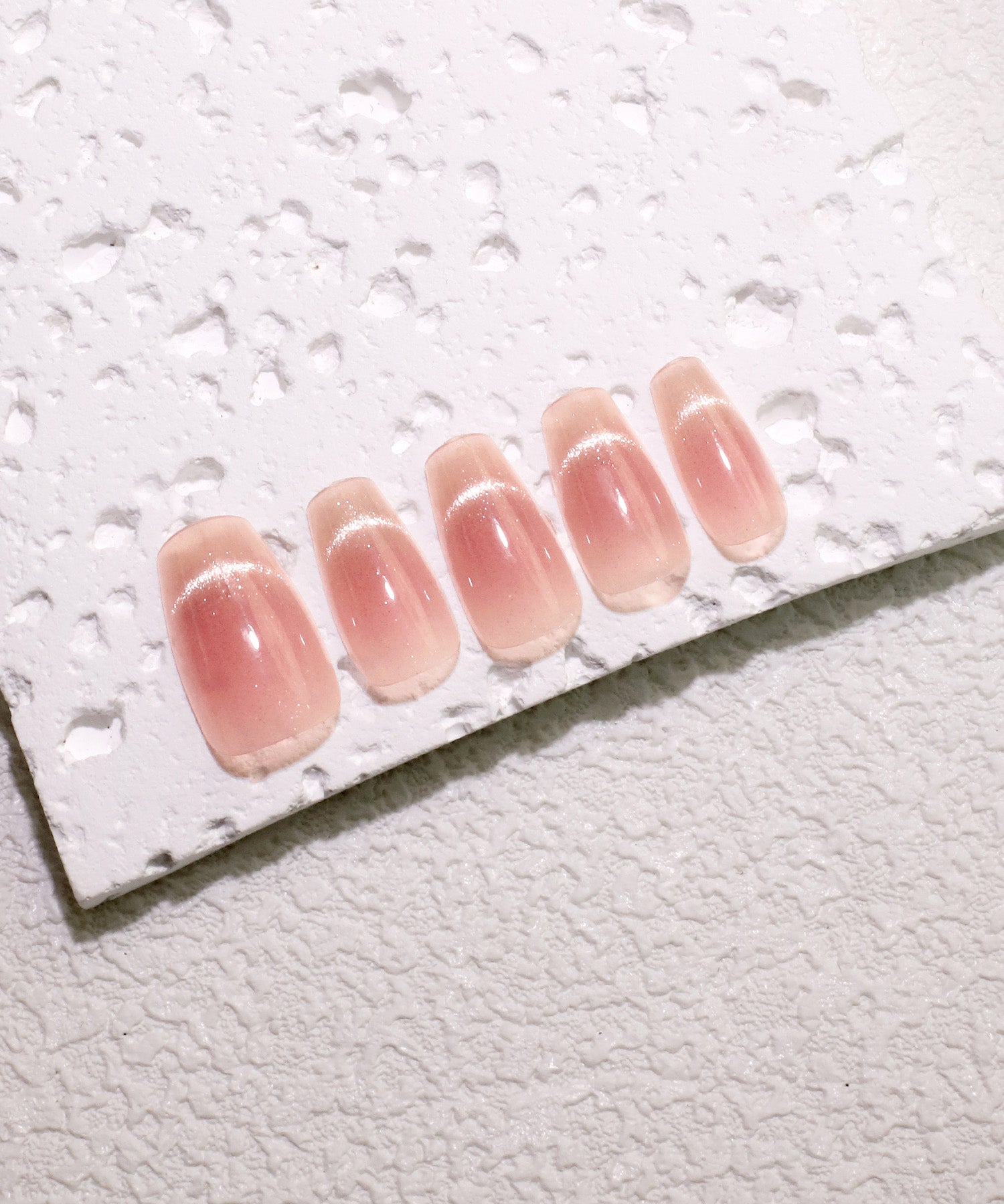 【当日発送】水光ネイルピンクチークマグネットフレンチワンホンバレリーナネイルチップ