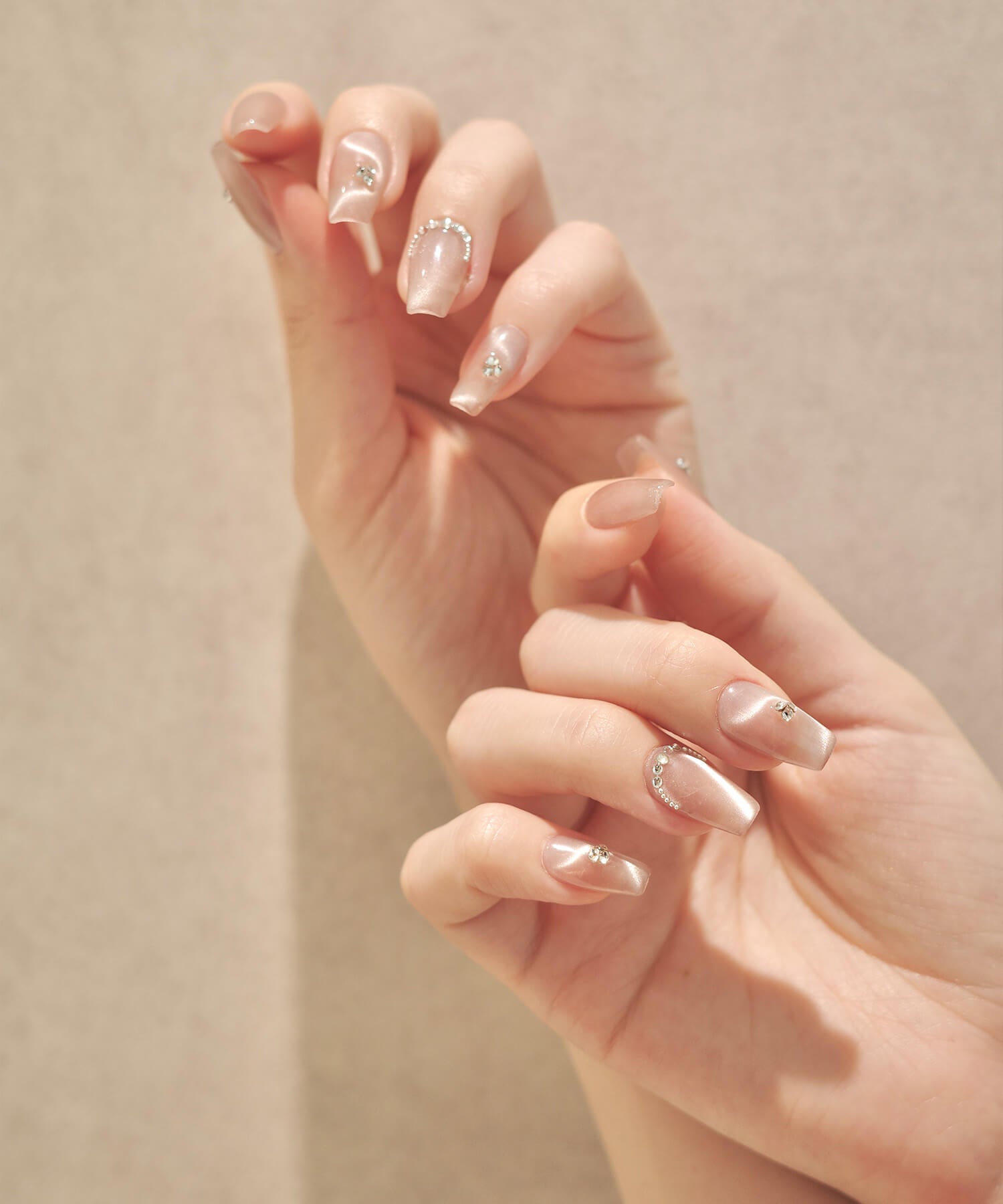 【当日発送】水光ネイルマグネットVカットバレリーナネイルチップ