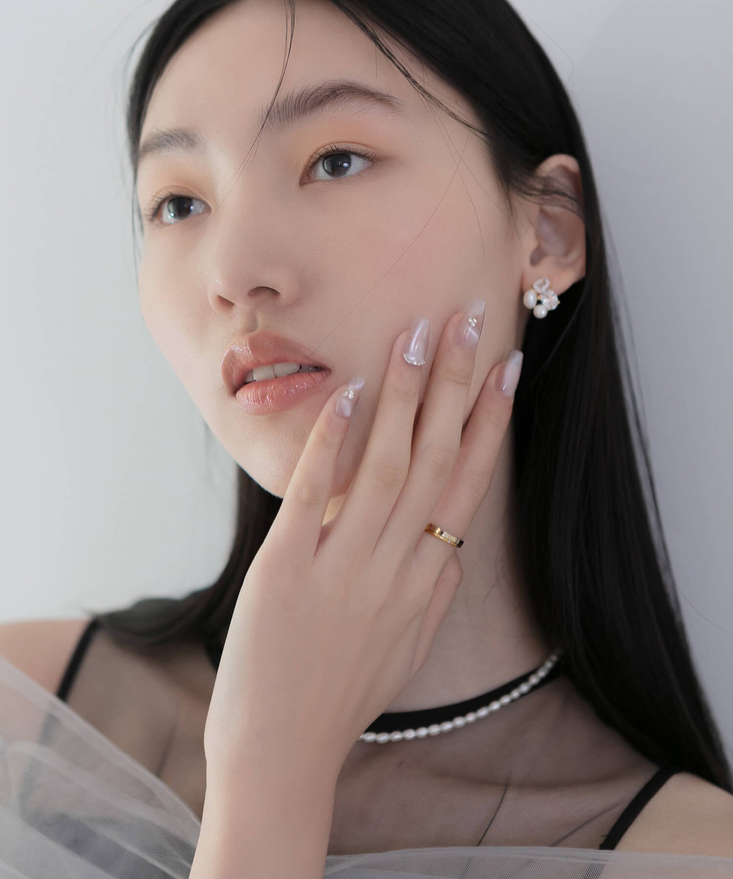 【当日発送】水光ネイルマグネットVカットバレリーナネイルチップ