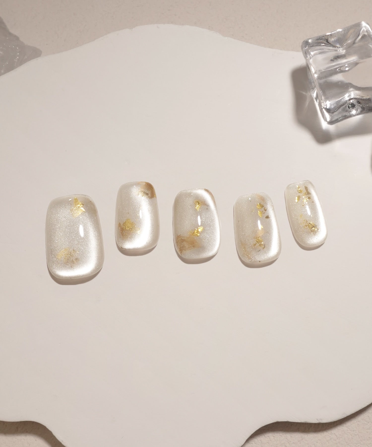 一部当日発送】水光ネイルグレーマグネットゴールドホイルニュアンス