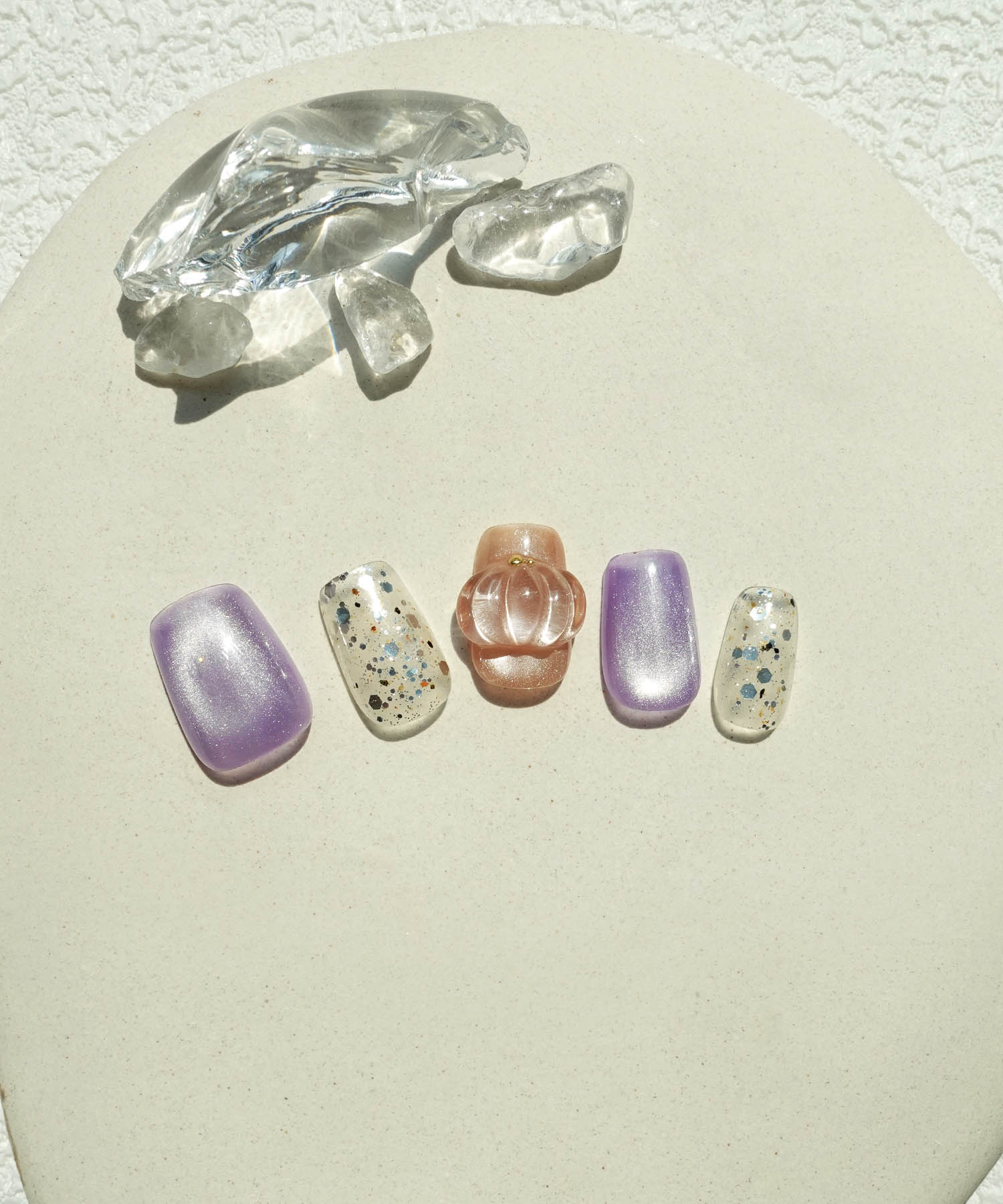 [Same-day shipping] 3D Water Shine Nail Halloween 3D Art Pumpkin Magnet Event Nail Tips