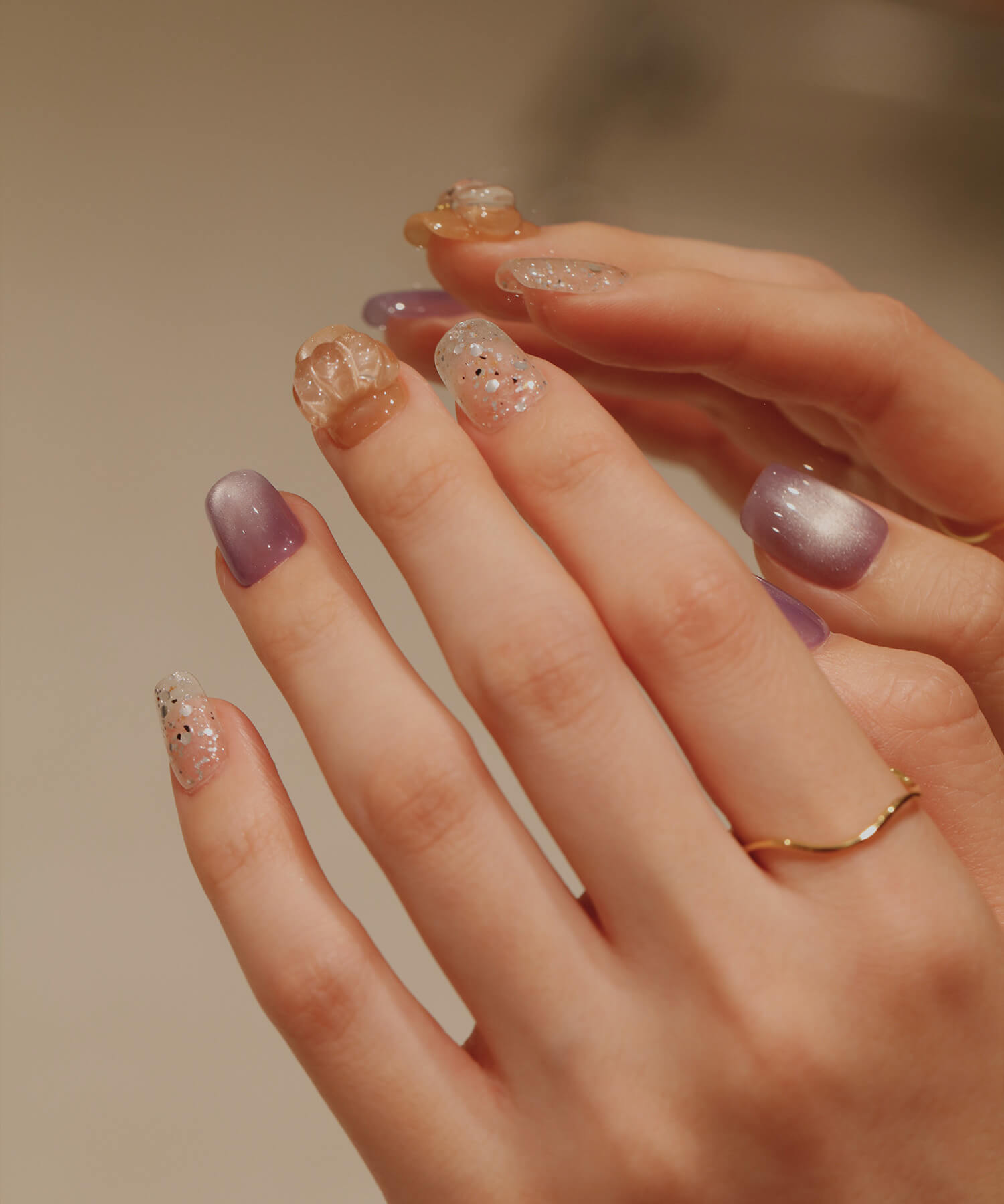 [Same-day shipping] 3D Water Shine Nail Halloween 3D Art Pumpkin Magnet Event Nail Tips
